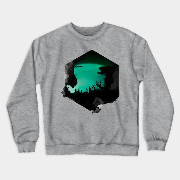 Invaders From The Deep Space Crewneck Sweatshirt by Original_Wicked